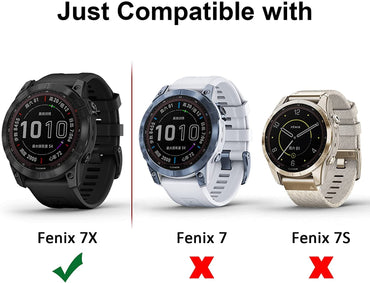 Zitel Case for Garmin Fenix 7X / Fenix 7X Solar Bumper Cover (Not for Fenix 7S / Fenix 7) - Black Tint