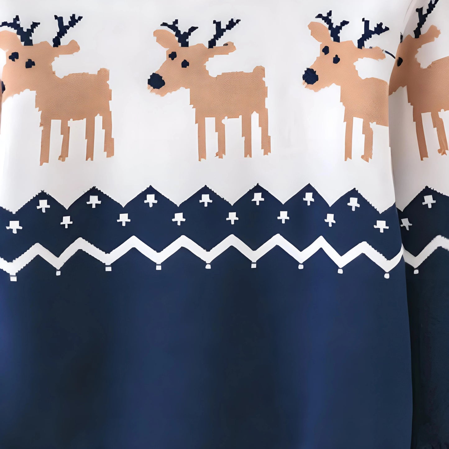 Christmas deer Sweater Long Sleeve Warm Knitted Pullover