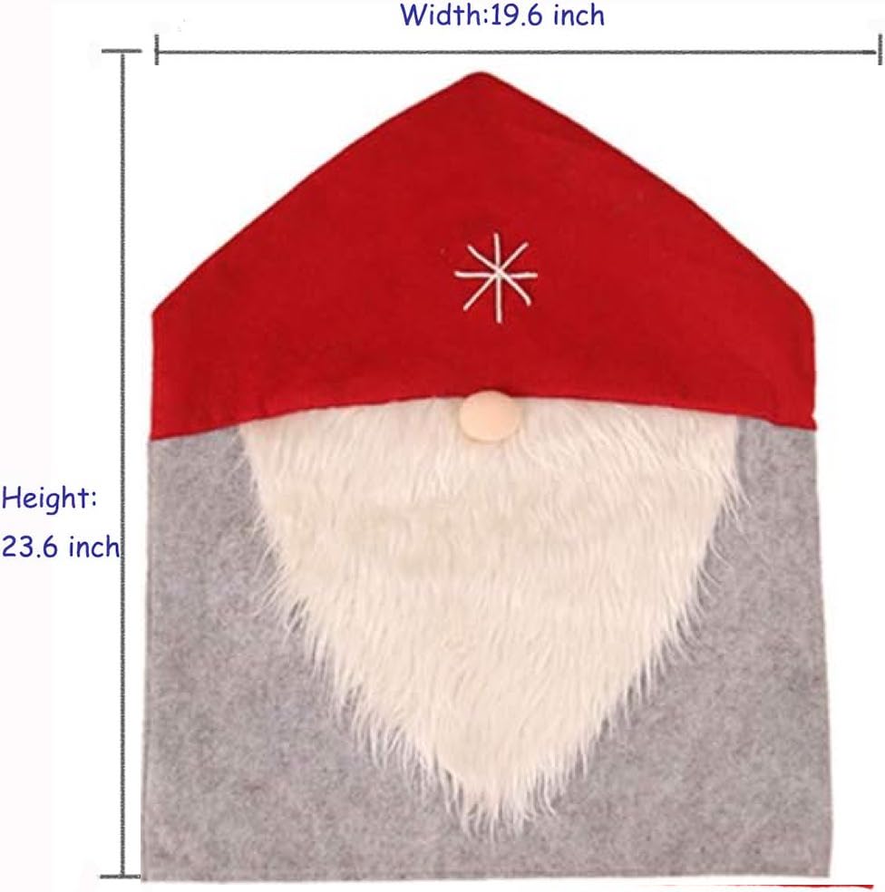 Christmas 3D Santa Claus Chair Cover - Set of 2