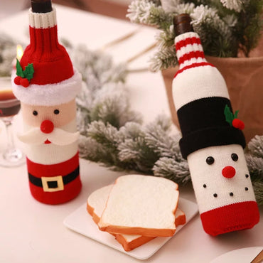 Christmas Knit Wine Bottle Cover (Set Of 2)