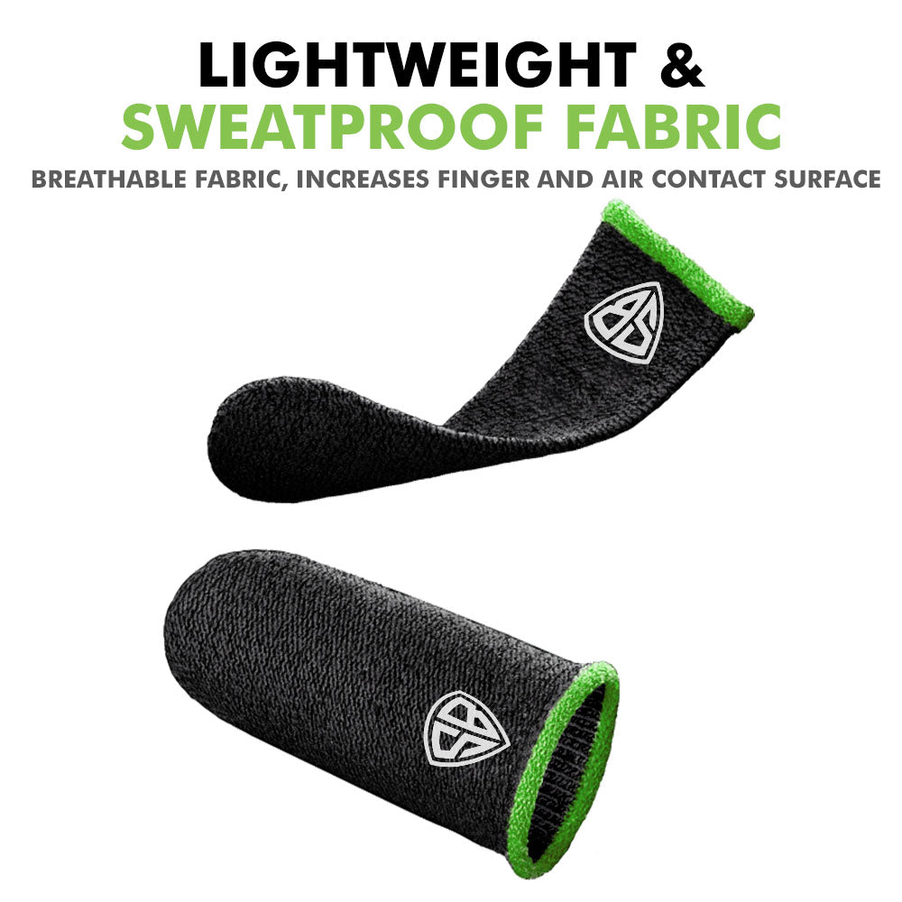 SpinBot Carbon Fiber Finger & Thumb Sleeves for PUBG, BGMI,Free Fire,etc.
