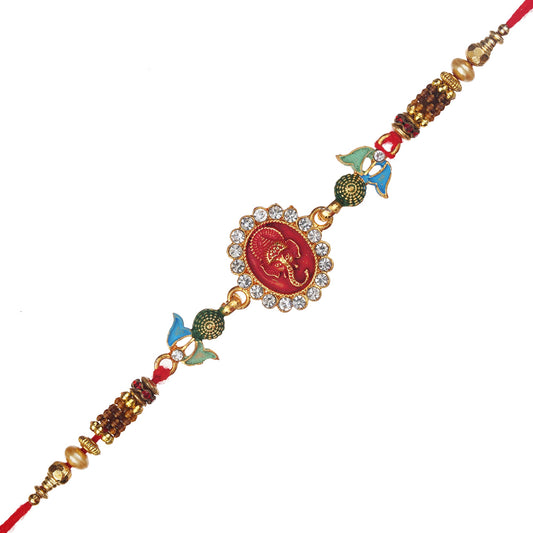 JaipurCrafts Premium Combo Of 1 Rakhi Set For Bhaiya And Bhabhi. Rakhi For Bhaiya Bhabhi, Lumba Rakhi For Bhabhi Rakshabandhan Gift