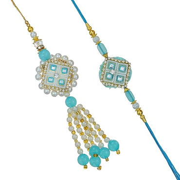 Webelkart Rakhi With Fridge Magnet Gift for Brother and Bhabhi,Raksha Bandhan Gift For Brother And Sister,Rakhi For Bhaiya and Bhabhi,Couple Combo Set With Greeting Card And Roli Chawal