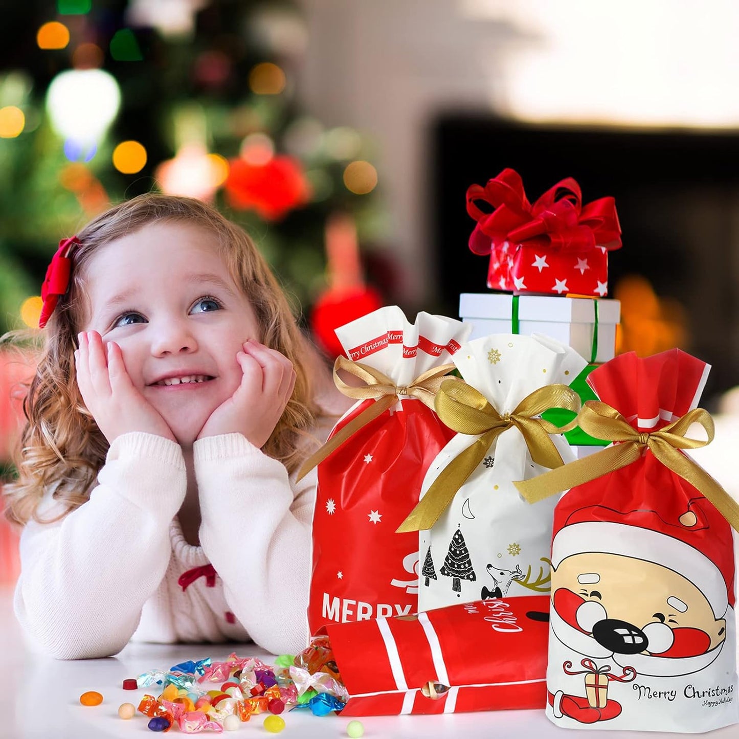 Christmas Candy Gift Cookie Bags
