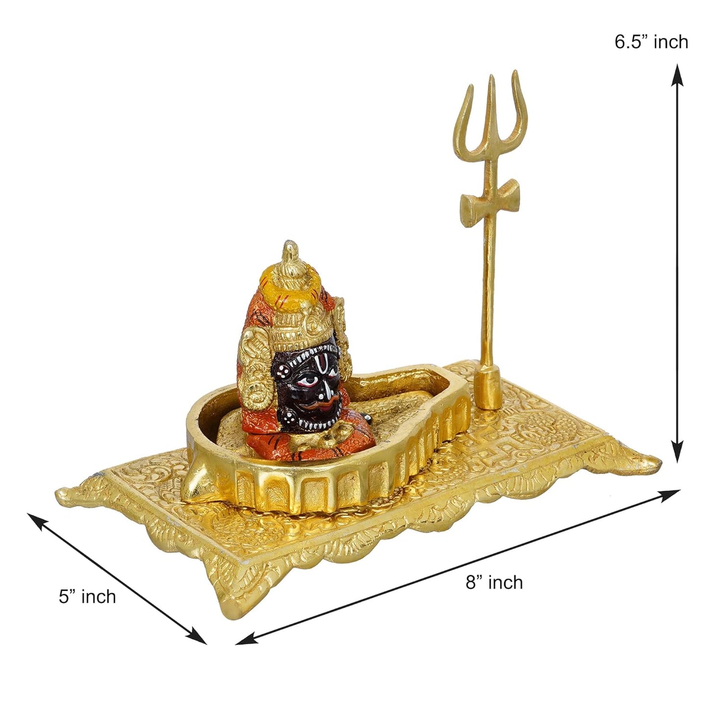 Webelkart Premium Shivling for Home Puja Metal Shivlinga,Pooja Beautiful Mahakal Murti - Mahakaleshwar Shivling Idol Mahakal Shivling Idol Shivling Murti