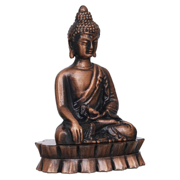 JaipurCrafts Premium Lord Metal Gautam Buddha Statue of Sakyamuni Statue Showpiece for Home/Office Decor |Decorative Items for Home- Car Dashboard Idols (3.5" Inches Copper Color)