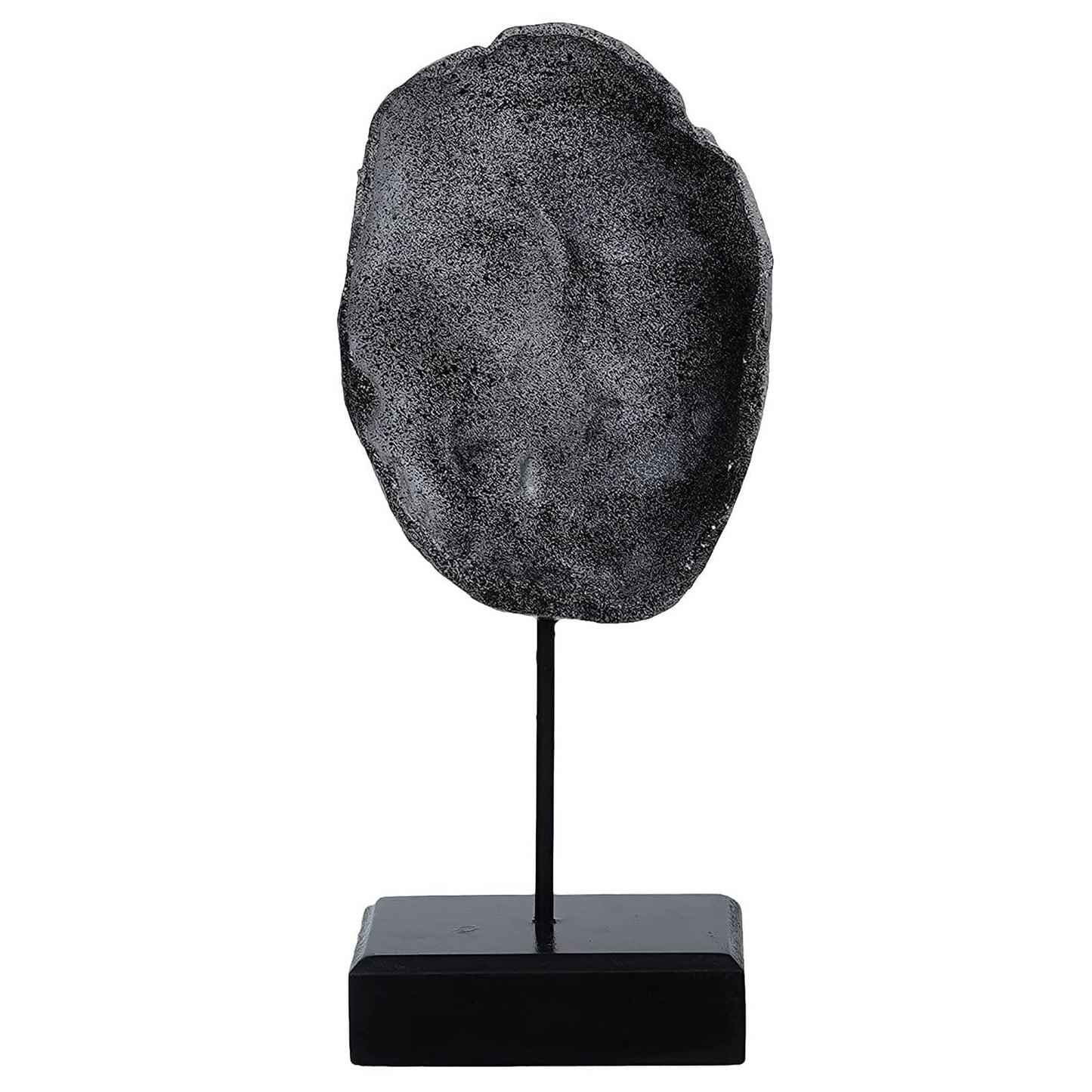 Webelkart Poly Resin Human Face Sculptures Showpieces On Stand Showpiece for Home Decoration Living Room Bedroom Office Décor (Black, 9 Inches)