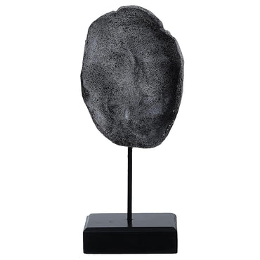 Webelkart Poly Resin Human Face Sculptures Showpieces On Stand Showpiece for Home Decoration Living Room Bedroom Office Décor (Black, 9 Inches)