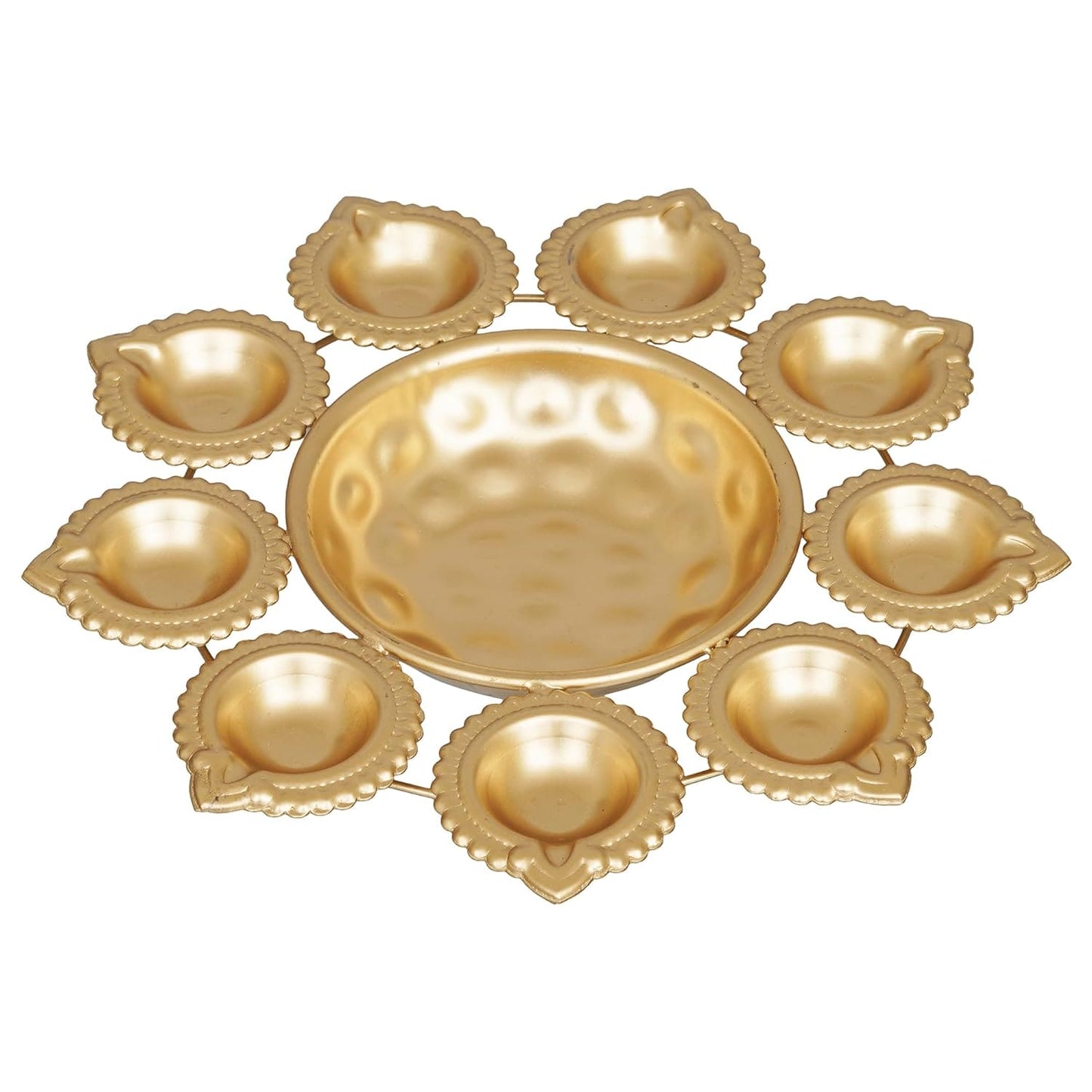 JaipurCrafts Diya Shape Flower Decorative Urli Bowl for Home Decor Bowl for Floating Flowers and Tea Light Candles Home,Office and Table Decor| Diwali Decoration Items