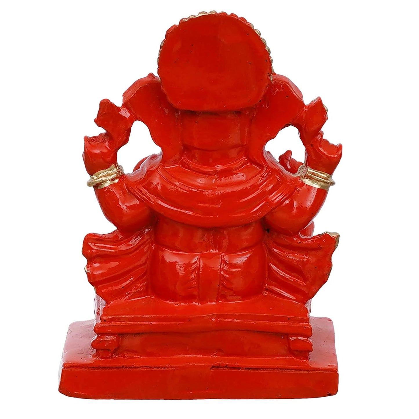 JaipurCrafts Polyresin Ganesha Statue for Car Dashboard Ganesha Murti Ganpati Idol Figurine for Home Temple| Ganesha Idol for Car Dashboard -Ganesha Idol for Home Decor Entrance (4 inches,Orange)