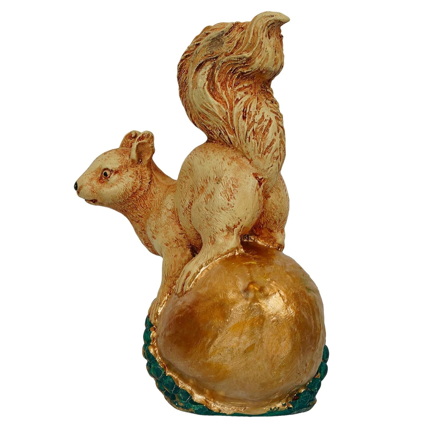 Webelkart Premium Sitting Squirrels Polyresin Showpiece for Home and Office Decor (6.4 x 4 x 3 Inches, Multicolour)