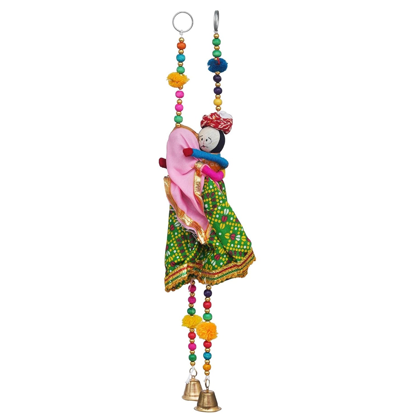 JaipurCrafts Handmade Rajasthani Idol/Door Hangings/Wall Hanging/Home and Office Decor/Home Furnishin Jaipuri Couples (puppetswallhanging-1)