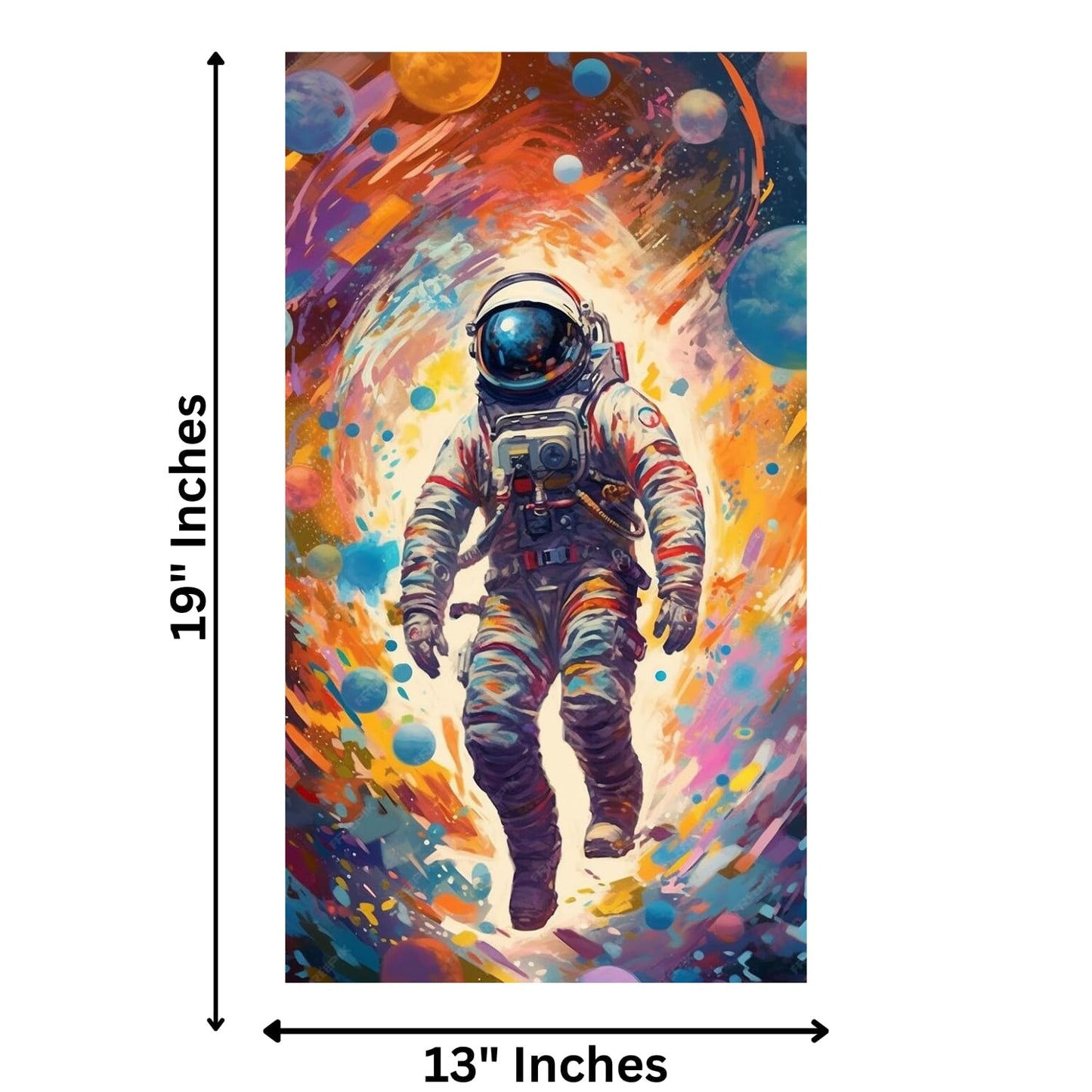 Webelkart Premium Acrylic Astronaut Canvas Painting For Wall Decoration/Wall Art Print for Living Room/Home Decoration Gift Item, Wall Painting (19 x13 Inches) Wall Art