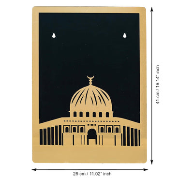 Webelkart Premium Set Of 3 Laser Cut Wooden Islamic Wall Art, Wall Hanging For Home/Office Decor,Muslim Wall Art For Living Room Decor,Masjid Al Aqsa,Masjid An-Nabawi,Masjid Al Kaaba