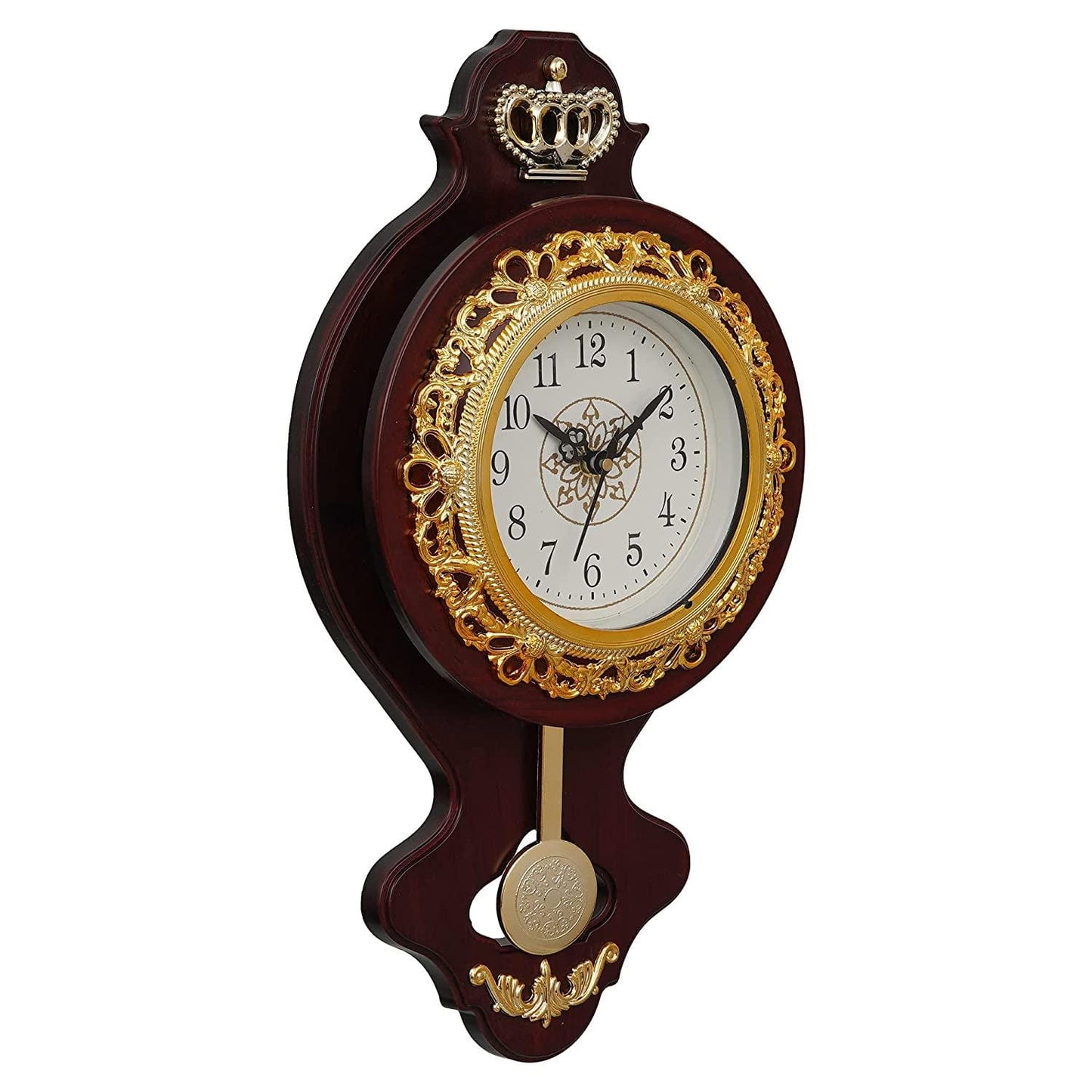 Webelkart Designer Mecca Madina Allah Plastic Pendulum Wall Clock