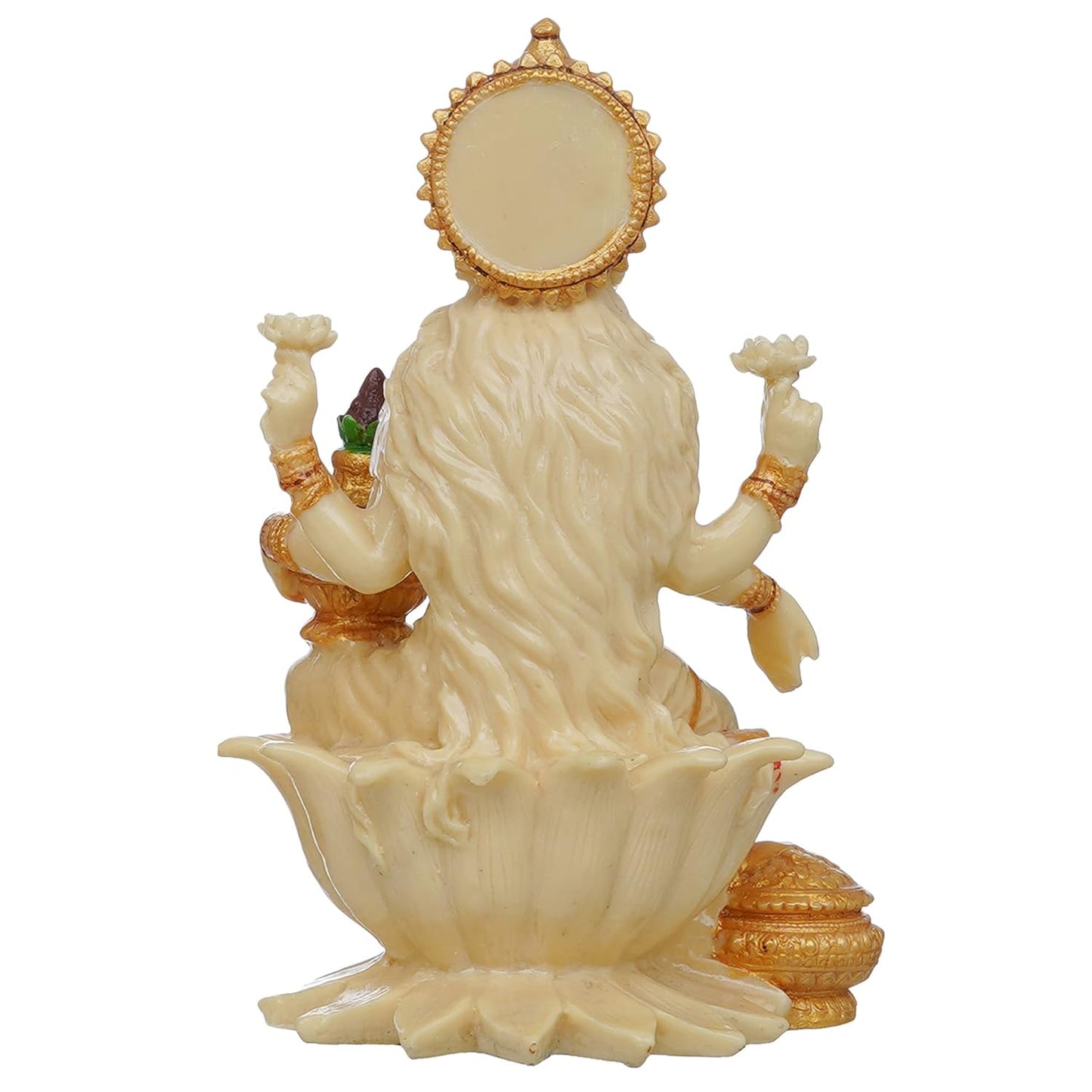 Webelkart Premium Resin Laxmi Ji Idol Statue for Home Decor | laxmi ji Murti for Office | Diwali Pooja Decorations| Diwali Pooja Idol (7" Inches)