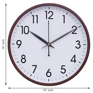 jaipurCrafts  Premium Plastic Wall Clock for Home and Office Decor/Office Wall Clocks/Wall Clock for Living Room (Brown)