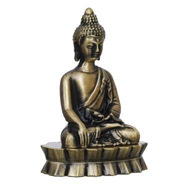 Webelkart Premium Lord Metal Gautam Buddha Statue of Sakyamuni Statue Showpiece for Home/Office Decor |Decorative Items for Home- Car Dashboard Idols (3.5" Inche)
