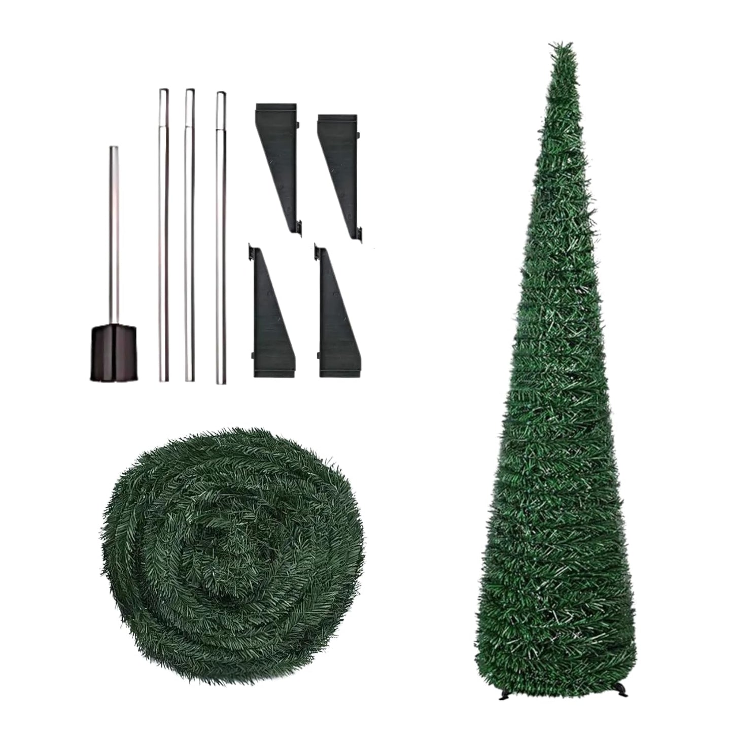 Pop Up Christmas Tree 5 Feet -Green tree With snow Effect