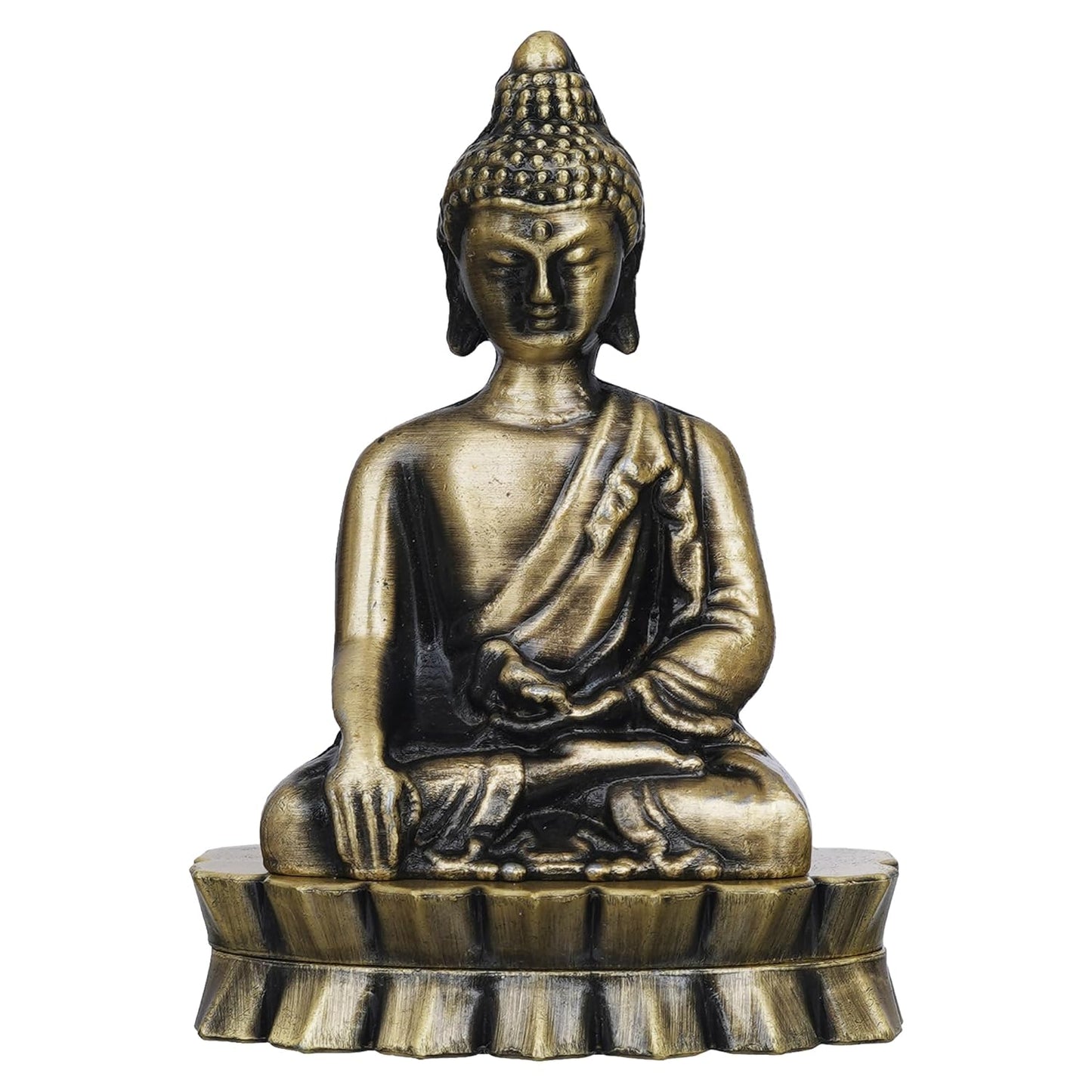 Webelkart Premium Lord Metal Gautam Buddha Statue of Sakyamuni Statue Showpiece for Home/Office Decor |Decorative Items for Home- Car Dashboard Idols (3.5" Inche)