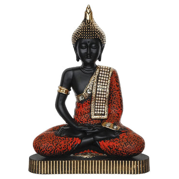 Webelkart Premium Meditating Sitting Gautam Buddha Idol Statue Showpiece for Home/Office Decor (9 Inches, Plastic)