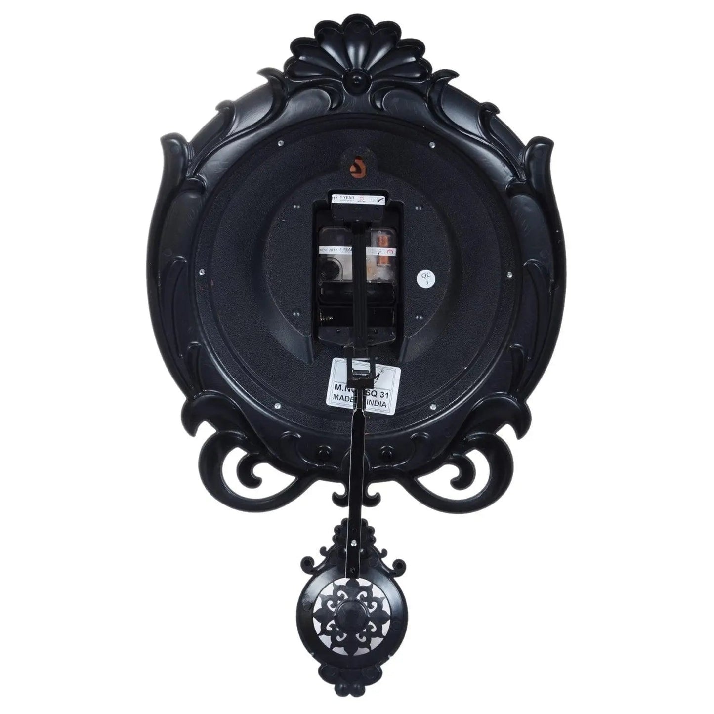 WebelKart Decorative Retro High Quality Designer Antique Pendulum Wall Clock (16 in x 12 in- Gold)