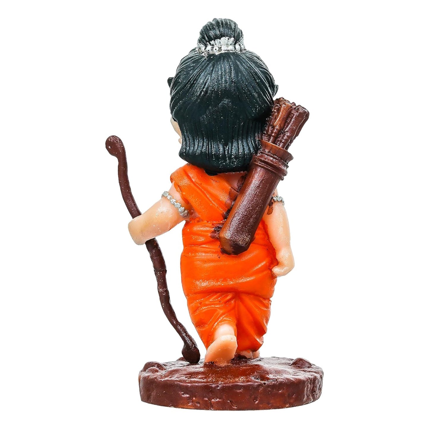 Webelkart Antique Resin Lord Shree Ram Ji Idol Statue for Car Dashbord,Little Ram Ji ki Murti with Dhanush Teer Kaman Figurin for Pooja Room, Cute Ram Ji Ki Murti (4.13" Inches)