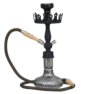 JaipurCrafts Antique King Designer Black Russian Hookah Set for Home Decor (17" Inches)