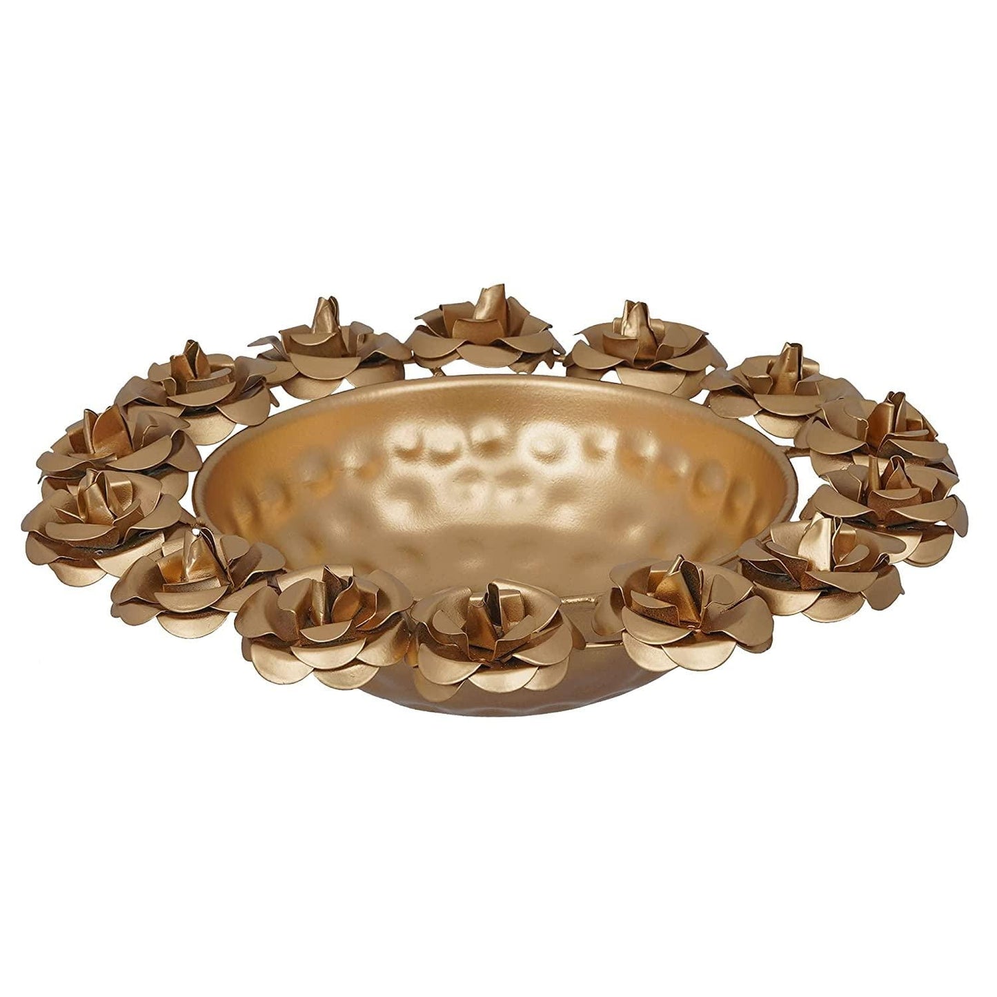 Webelkart Premium Decorative Flower Urli Bowl for Home Decor| Tealight Candle Holder for Home and Table Decor (9 Inches)