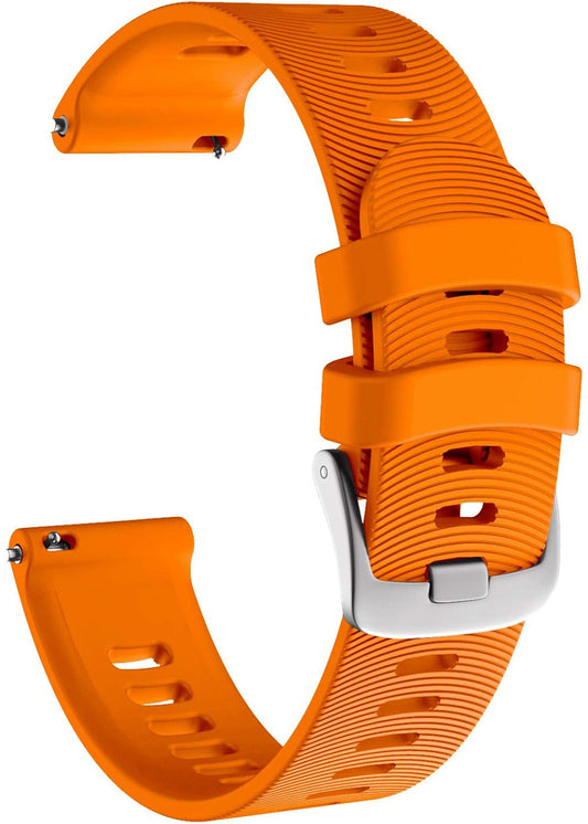 Zitel Bands for Garmin Forerunner 165/245/645, 55/158, Vivoactive 6/5/3/3S, Venu Sq/Sq 2, Venu 2 Plus, 20mm - Orange