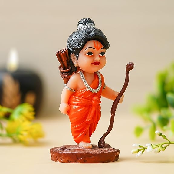Webelkart Combo of 2 Rakhi for Brother Bhabhi With Cute Shree Ram Idol For Car Dashboard,Rakhi for Bhaiya and Bhabhi With Greeting Card and Roli Chawal