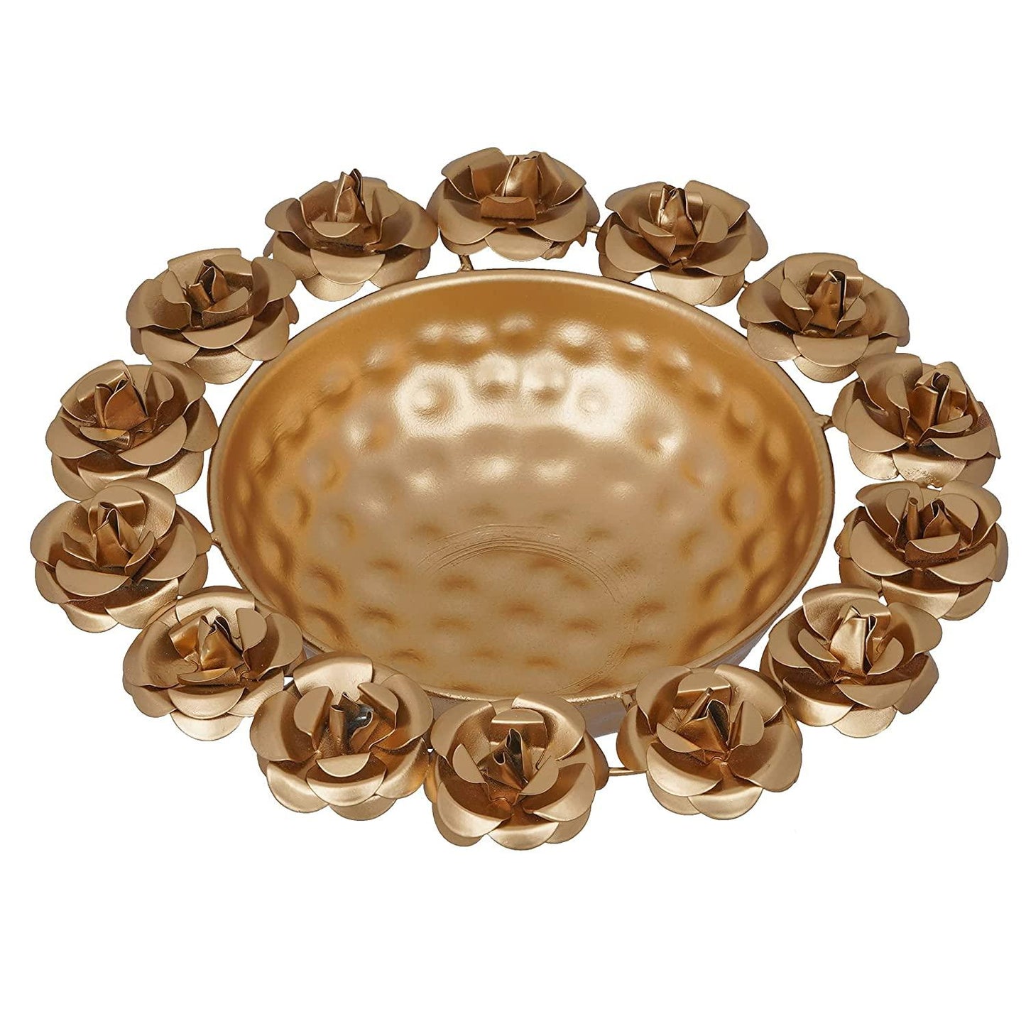 Webelkart Premium Decorative Flower Urli Bowl for Home Decor| Tealight Candle Holder for Home and Table Decor (9 Inches)