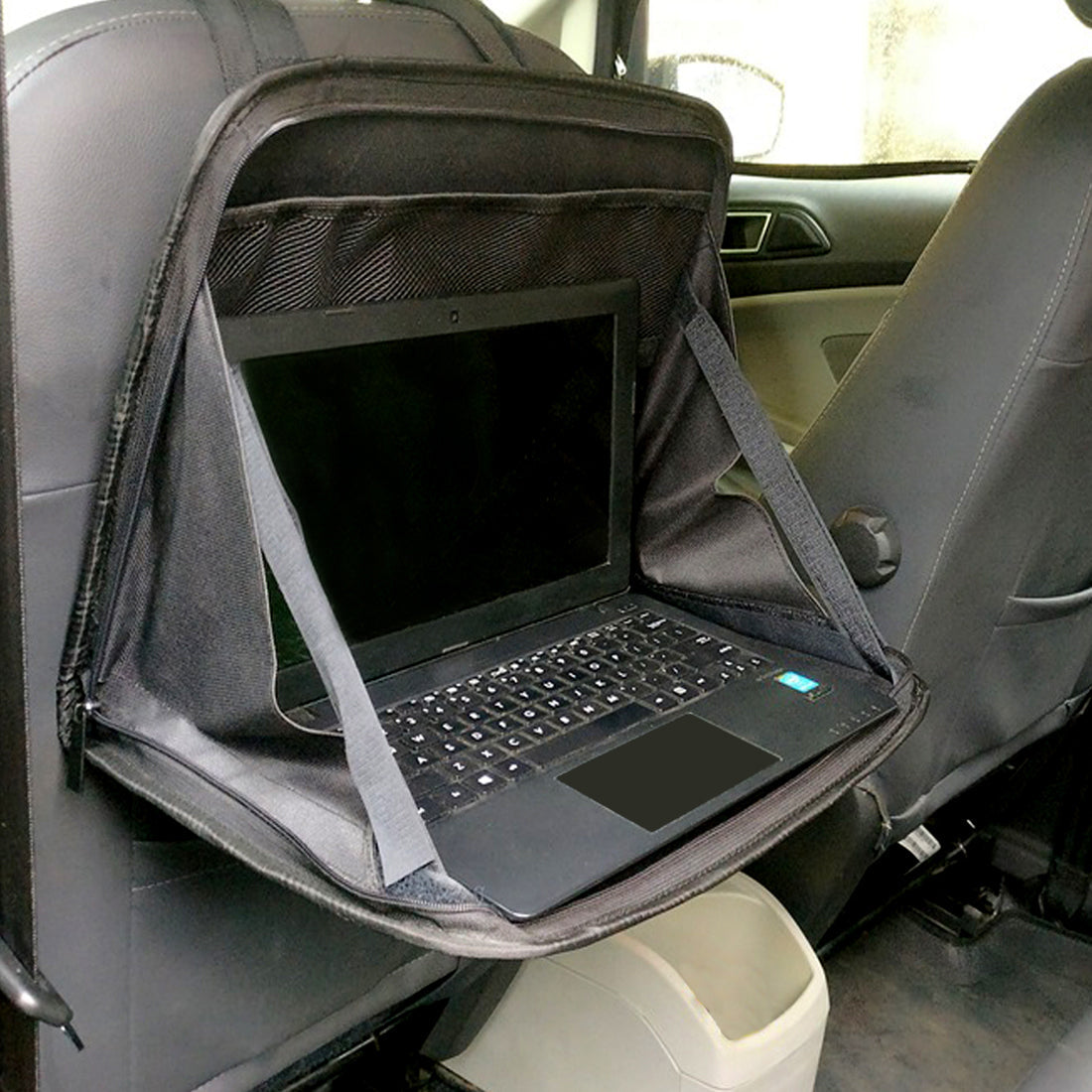 Car Laptop Desk Organizer Stand Foldable Backseat Food Eating Tray Accessories Holder Desk - Made in India - Black