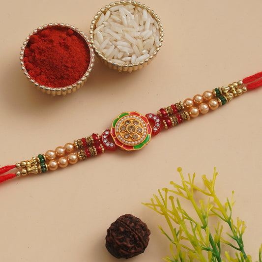JaipurCrafts New Rakhi for brother Rakhi Set Rakhee for Gifts For Brother Lumba Rakhi For Bhabhi Rakhi With Roli Chawal Rakhi Sets lumba rakhi|Latest Rakhi collection|Set The Joyous Tone