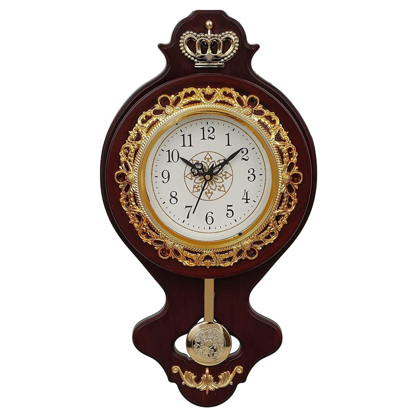 Webelkart Designer Mecca Madina Allah Plastic Pendulum Wall Clock
