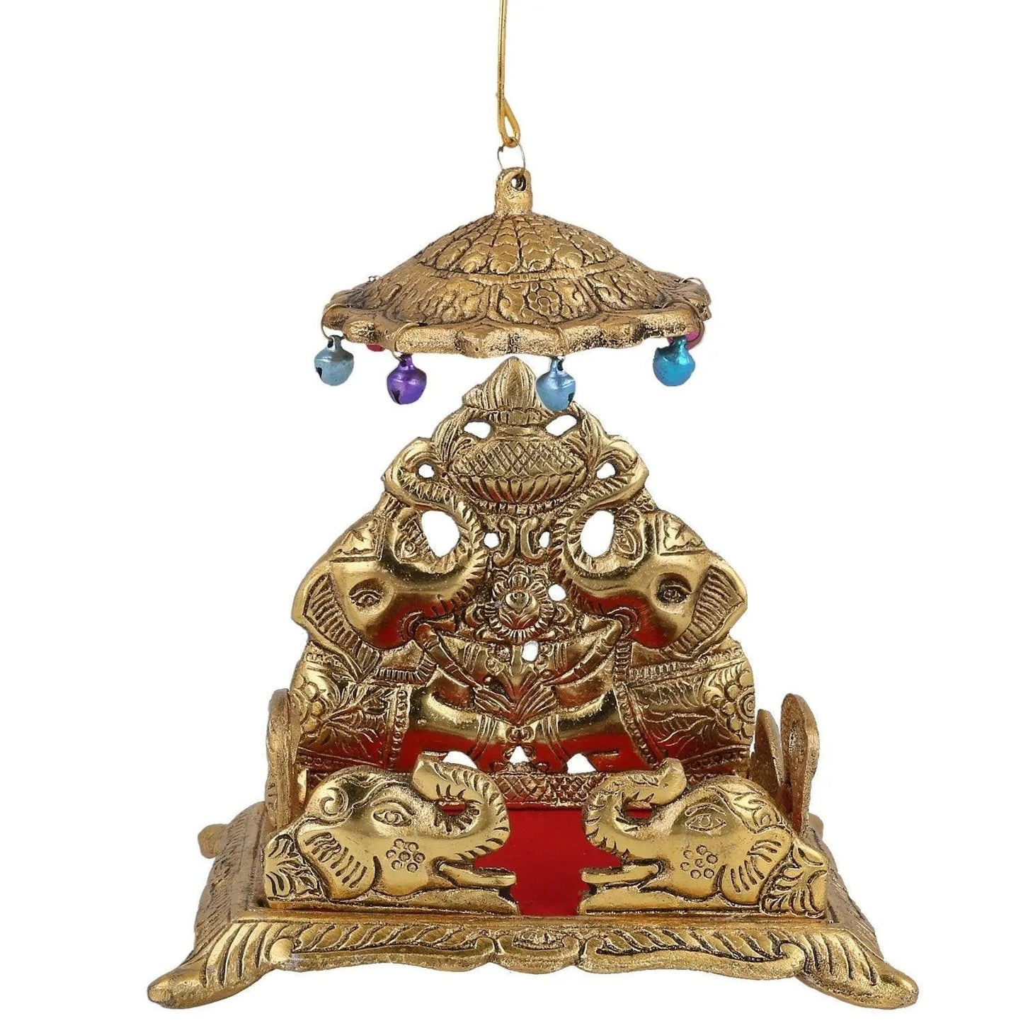 JaipurCrafts Handcrafted Krishna Ladoo Gopal/Laddu Bal Gopal White Metal Sihasan, Religious Puja Gifts and Decor, Showpiece - (10 cm x 8 cm x 18 cm)