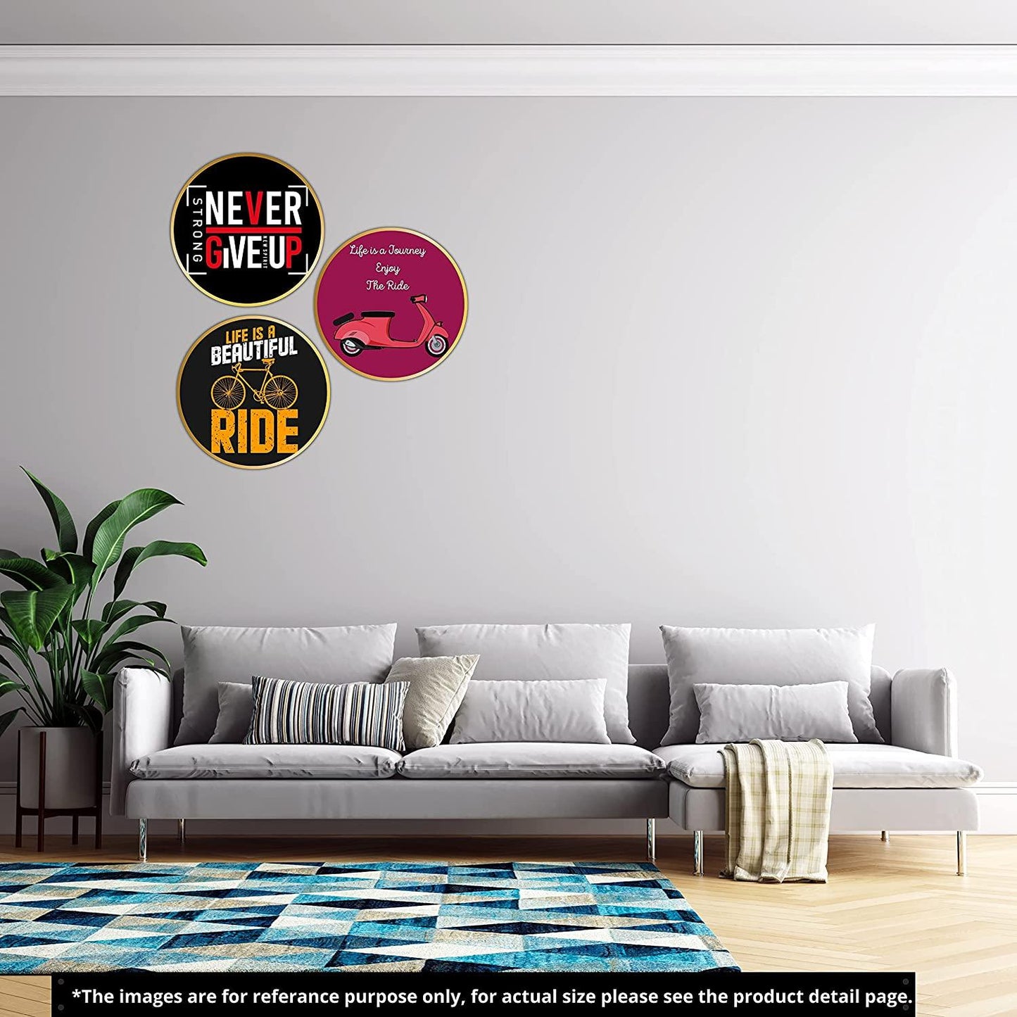 Webelkart Set of 3 Motivational/Inspiration MDF Board UV Textured Painting for Wall, Office, Study Room Decoration Paintings , Size - 15.50 x 15.50 INCH