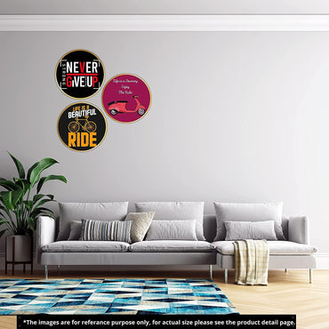 Webelkart Set of 3 Motivational/Inspiration MDF Board UV Textured Painting for Wall, Office, Study Room Decoration Paintings , Size - 15.50 x 15.50 INCH