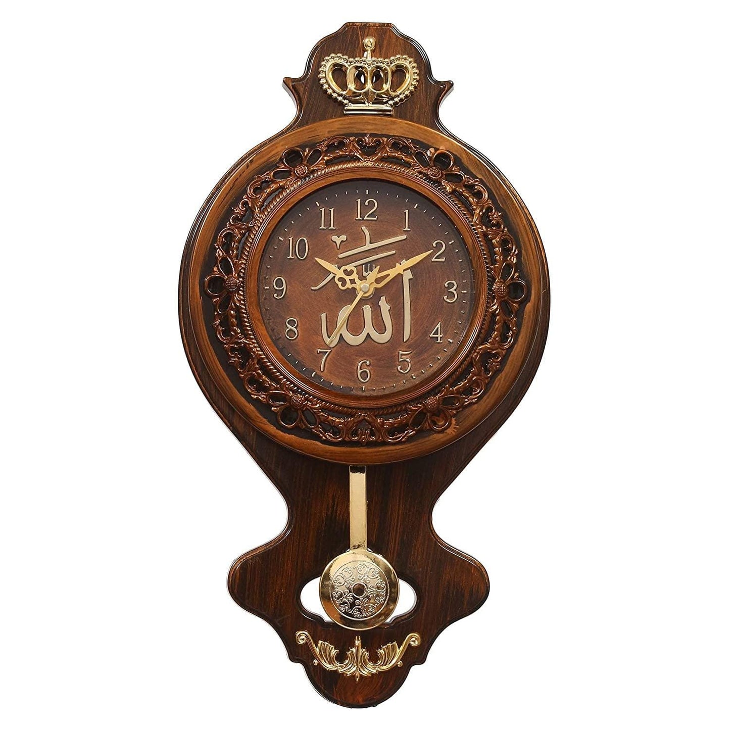 Webelkart Designer Macca Madina Plastic Pendulum Wall Clock for Home/Living Room/Bedroom / Kitchen- 16 in