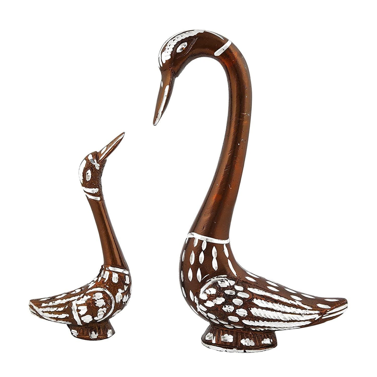 Webelkart Premium Swan Kissing Duck Showpiece for Home and Table Decor| Decorative Items for Home Decor (9 Inches)