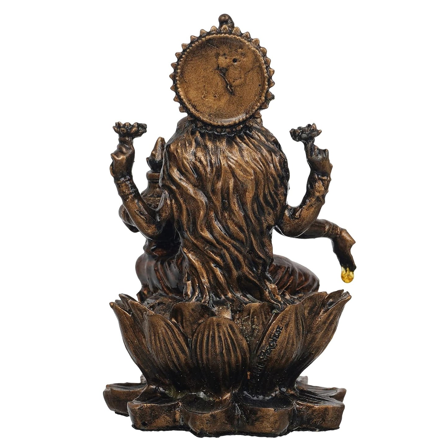 Webelkart Premium Bronze Laxmi Ji Idol Statue for Home and Office Decor| laxmi ji murti for Home and Diwali Pooja Decorations| Diwali Puja Idols (7" Inches, ColdCast Resin)