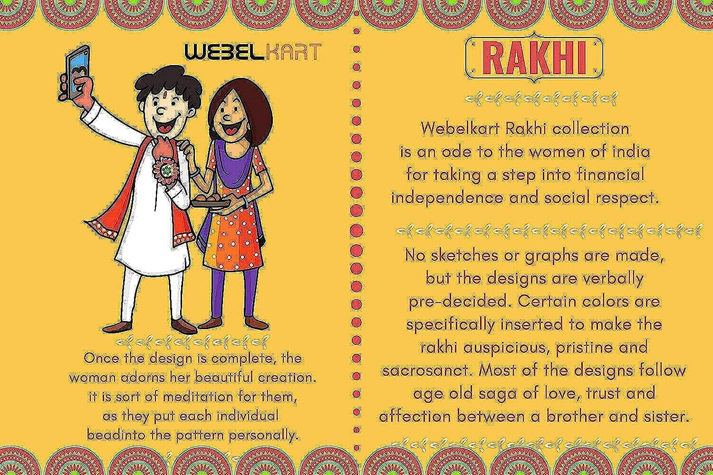 Webelkart Premium Rakhi Combo for Bhaiya Bhabhi Rakhi for Brother and Bhabhi Rakhi Bracelet Rakhi Combo for Brother Rakshabandhan Gift for Brother With Roli Chawal Pack