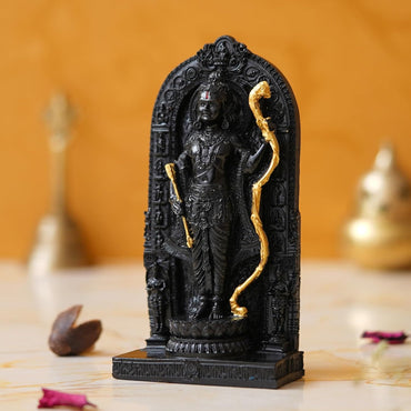 JaipurCrafts Premium Lord Ayodhya Ram lalla Idol Murti Showpiece | Ram ji ki Murti Lalla Murti in Ayodhya Mandir for Home and Office Decor (6" Inches)
