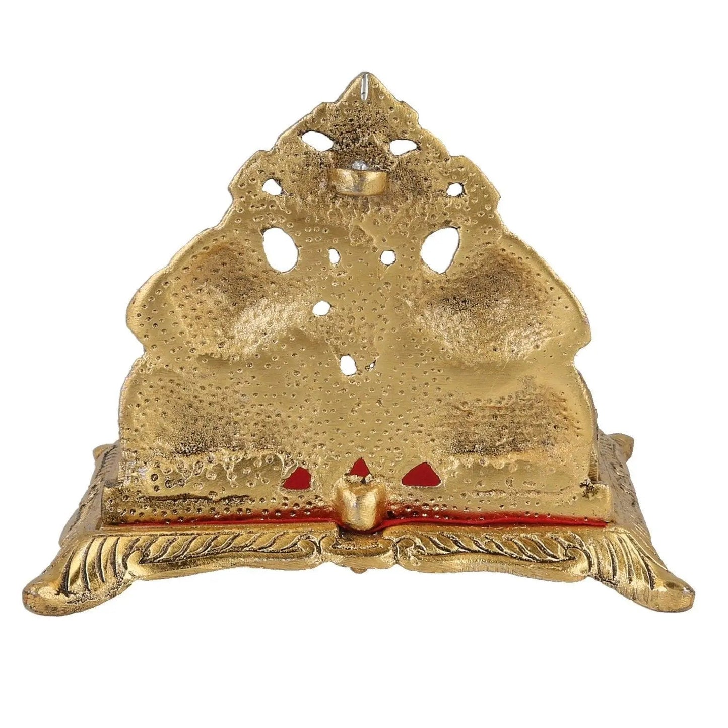 JaipurCrafts Handcrafted Krishna Ladoo Gopal/Laddu Bal Gopal White Metal Sihasan, Religious Puja Gifts and Decor, Showpiece - (10 cm x 8 cm x 18 cm)