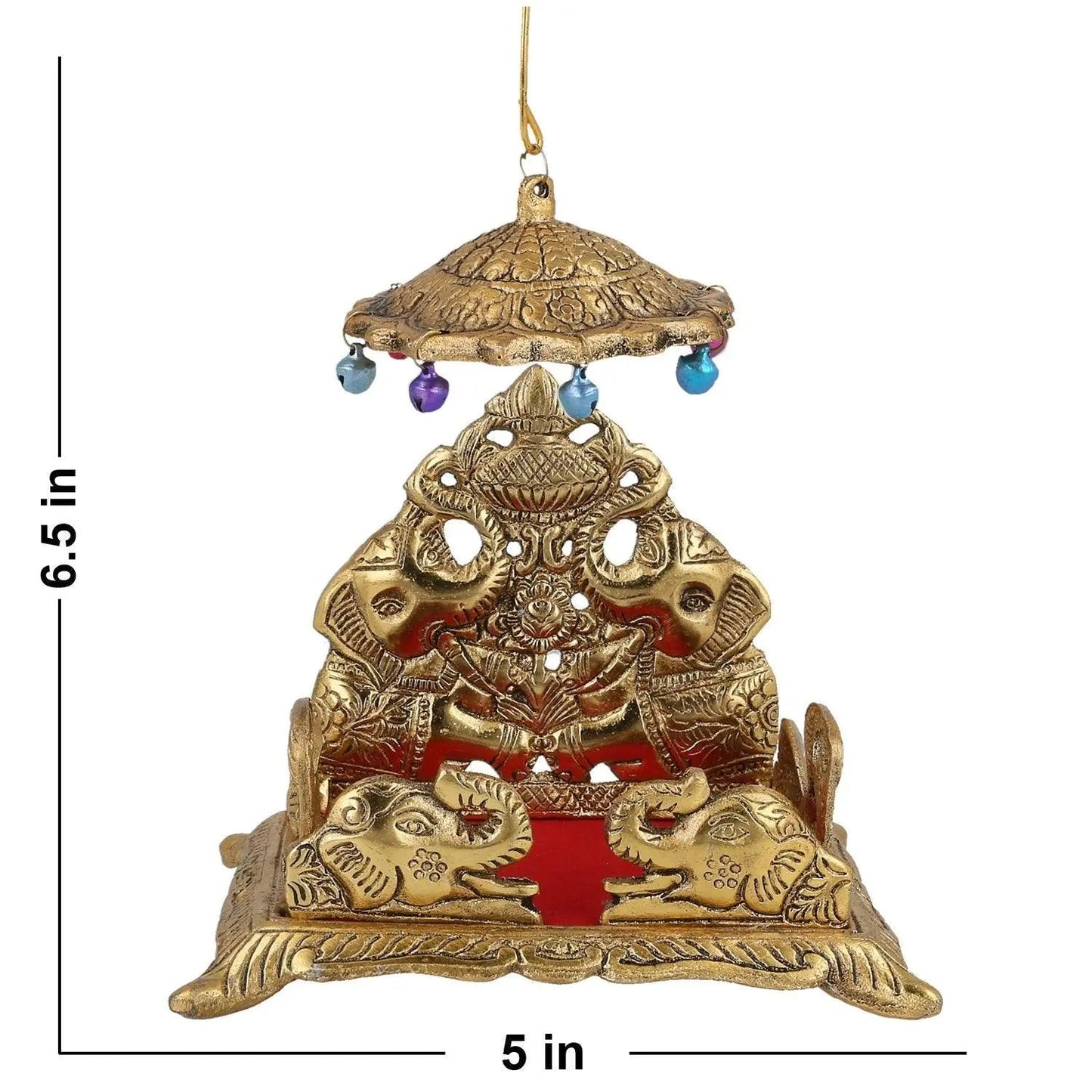 JaipurCrafts Handcrafted Krishna Ladoo Gopal/Laddu Bal Gopal White Metal Sihasan, Religious Puja Gifts and Decor, Showpiece - (10 cm x 8 cm x 18 cm)