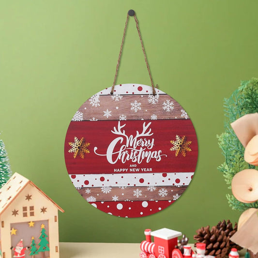 Webelkart Premium Merry Christmas Printed Wall Hanging/Door Hanging for Home and Office Decor Christmas Decorations Items (Multi Color_14.5 inches)