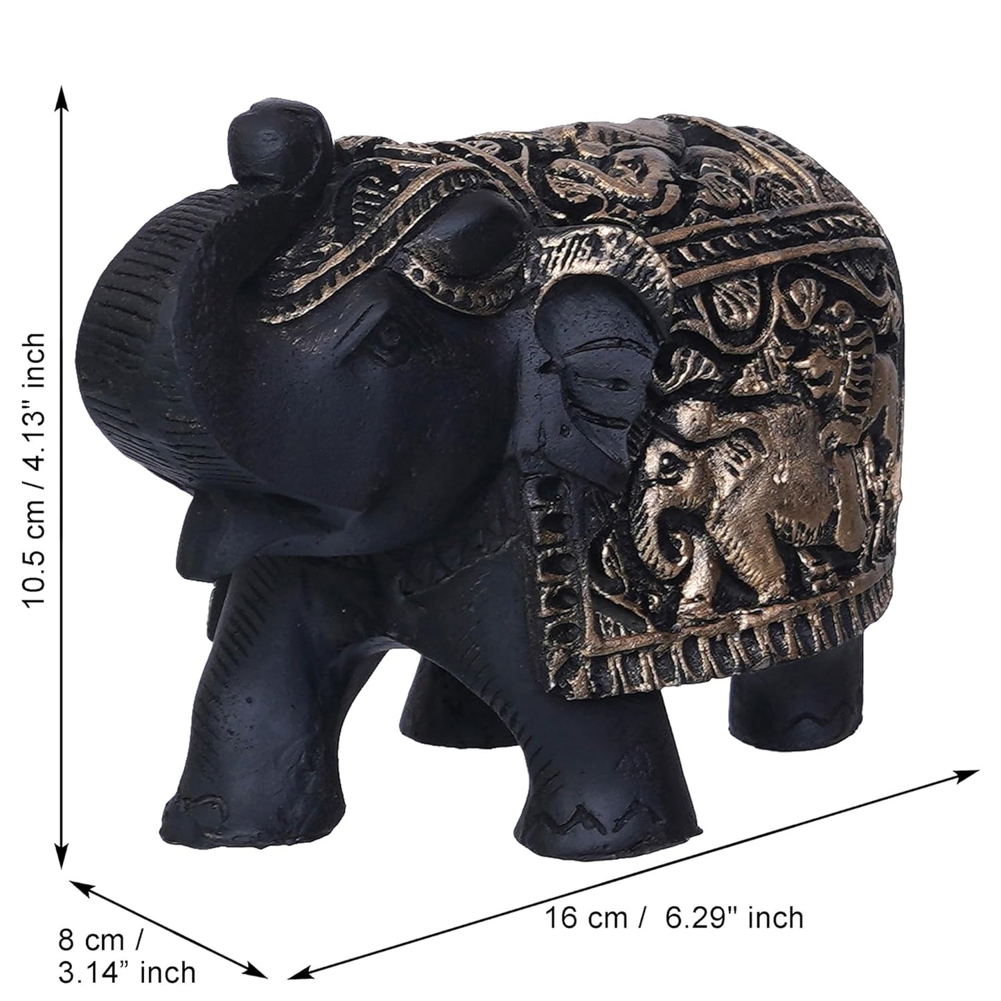 Webelkart Premium Set of 2 Resin Elephant tusks Statues, Animal Figurines Decorative Showpieces for Home Decor|Table & Gift Article,Animal Decorative Showpiece (6.30" Inches)