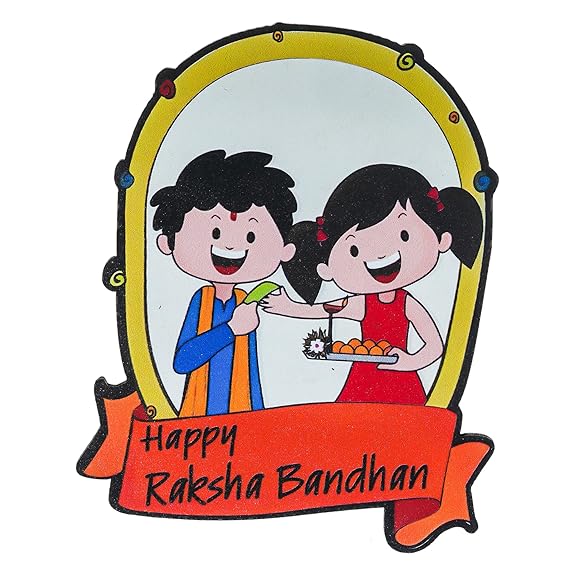 Webelkart Beautiful Flower Rakhi for Brother With Magnet Rakhi for Brother and Bhabhi With Greeting Card And Roli Chawal Gift Combo Pack