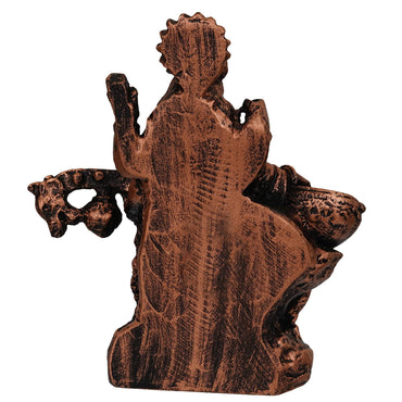 Webelkart Premium Saraswati Playing Veena Polyresin Showpiece for Home and Office Decor-Goddess Saraswati Showpiece| Saraswati Idol Statue for Home ( 7 x 6 x 2.5 Inches)