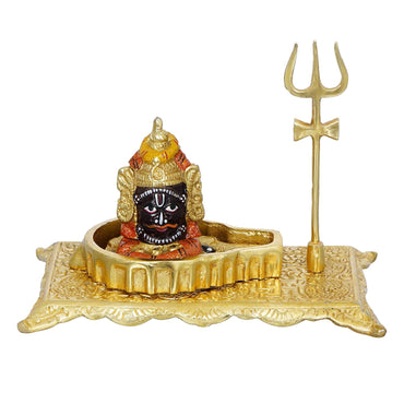 Webelkart Premium Shivling for Home Puja Metal Shivlinga,Pooja Beautiful Mahakal Murti - Mahakaleshwar Shivling Idol Mahakal Shivling Idol Shivling Murti